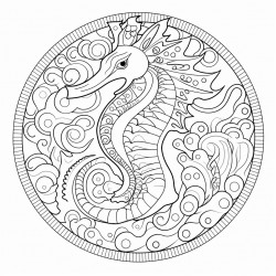 mandala sea horse