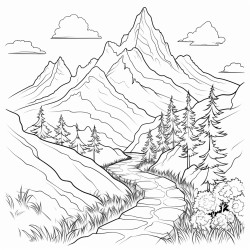a path leading through mountains