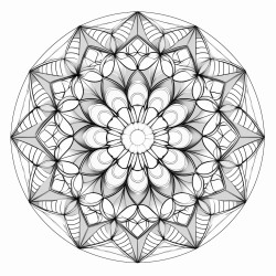 polygonal fractals  fractal patterns of polygons forming a complex mandala symmetrical