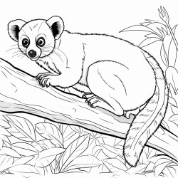 do a simple sketch of my made up animal the congo glider it has membranes stretching between its limbs to help it glide and green and brown fur for camouflage it also has teeth made for eating berries