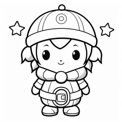 cute minimalist chibi globe in santa costume
