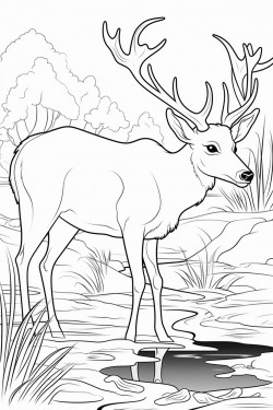 deer drinking from water who has cwd