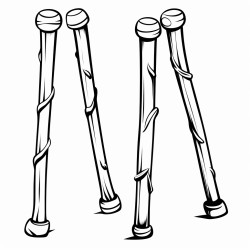 wooden crutch