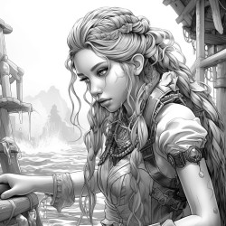 a elf girl who is water themes with water powers