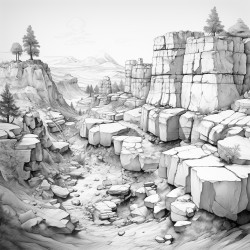 old maps  big rocks