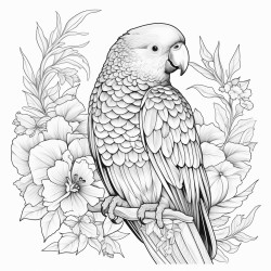 un perroquet qui vole