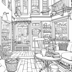 a cozy coffee shop