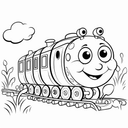 catepillar on the trains