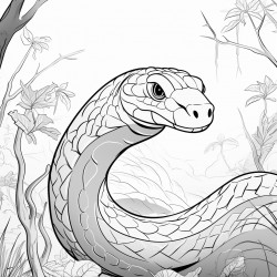 a snake in the forest