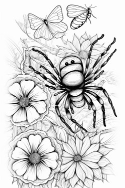 creepy crawlies on pumpkin seeds some flowers