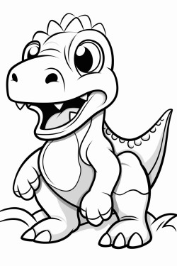 cute allosaurus dinosaurs bold and easy