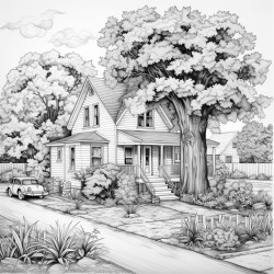 tree next to house