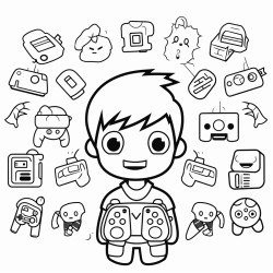 game junkie written out with emote characters