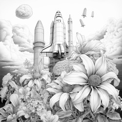 space shuttle sunflowers