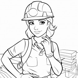 a woman construction worker