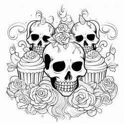 skull cupcakes