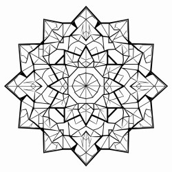 polygonal fractals  fractal patterns of polygons forming a complex mandala