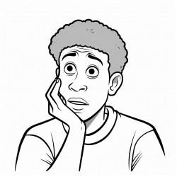 confused african man