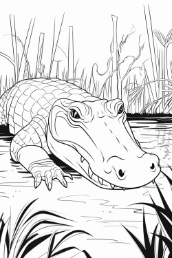 alligator in the swamp
