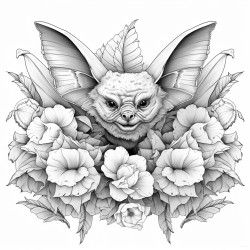 floral bat design