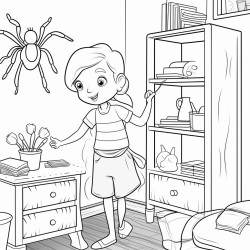 a mam ant tidying her room