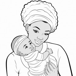 black lady and baby boy