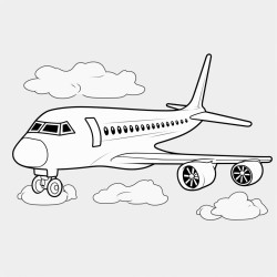 un avion con guia de colores