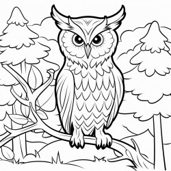 an owl in the forest