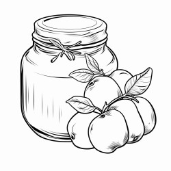 plum jam in a jar