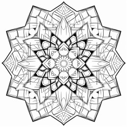 polygonal fractals  fractal patterns of polygons forming a complex mandala symmetrical