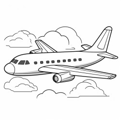 aeroplane with clouds
