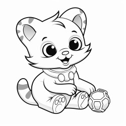 cat playing with a toy