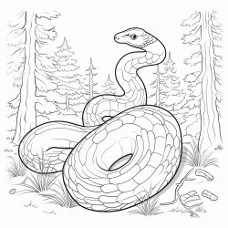 a snake in the forest