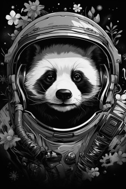 panda in space