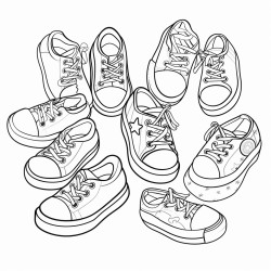 12 shoes in a circle