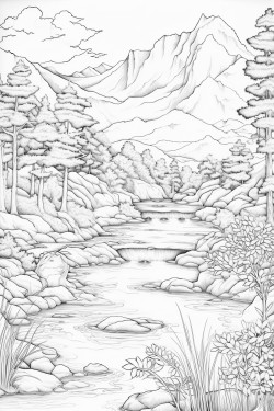 paisaje con un lago