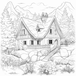 imagine and sketch a place where you feel completely at peacea cozy cabin a mountain retreat or a secret garden