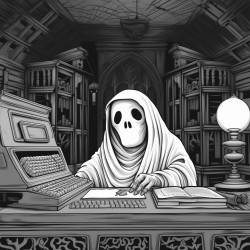 ghost typing on a computer