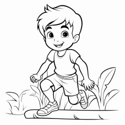 a boy who likes gymnastics and nature