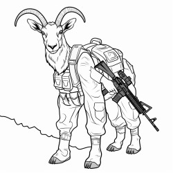 combat military tactical black goat