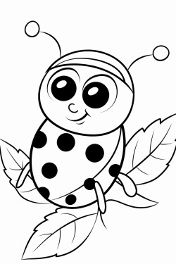 ladybug sitting on a leaf