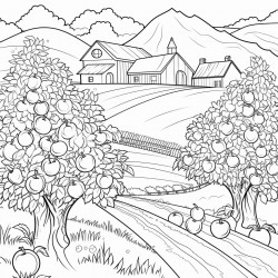 apple orchard on hills