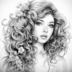 mujer bonita con cabello corto