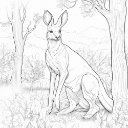 a kangaroo in the forest