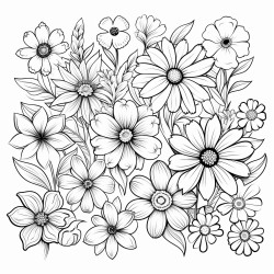 detailed various small flowers whole page