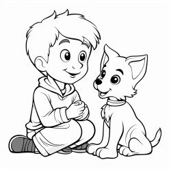 un perro un gato y un humano