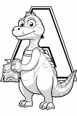 dinosaur shaped letter a