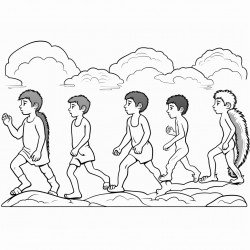 growing up child to adult evolution