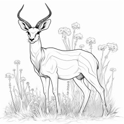 gleaming gazelle  a gazelle with golden gleaming spots on its fur