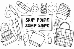 words be safe be kind be responsible with school supplies around